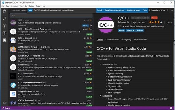 How to start a new c++ project in visual studio for mac